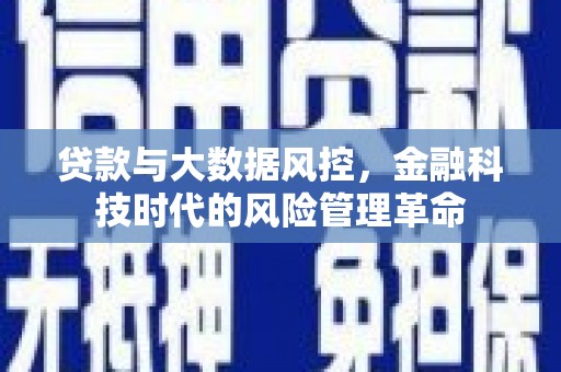 虾峙贷款与大数据风控，金融科技时代的风险管理革命