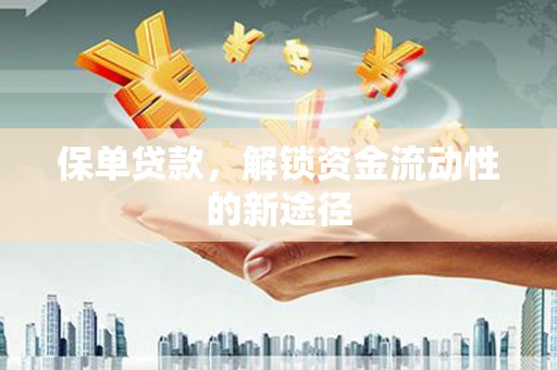 虾峙保单贷款，解锁资金流动性的新途径