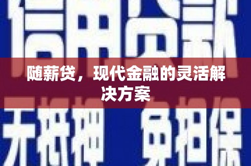 虾峙随薪贷，现代金融的灵活解决方案