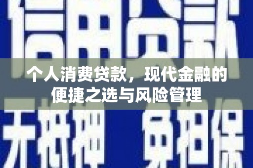 虾峙个人消费贷款，现代金融的便捷之选与风险管理