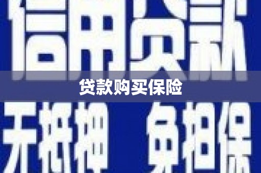 虾峙贷款购买保险