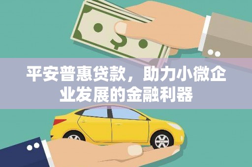 虾峙平安普惠贷款，助力小微企业发展的金融利器