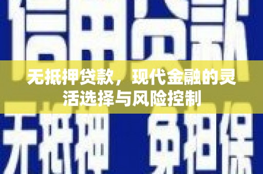 虾峙无抵押贷款，现代金融的灵活选择与风险控制