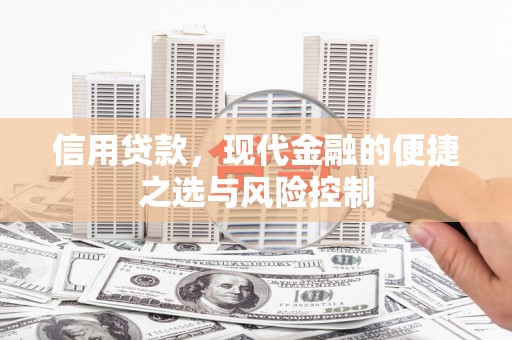 虾峙信用贷款，现代金融的便捷之选与风险控制