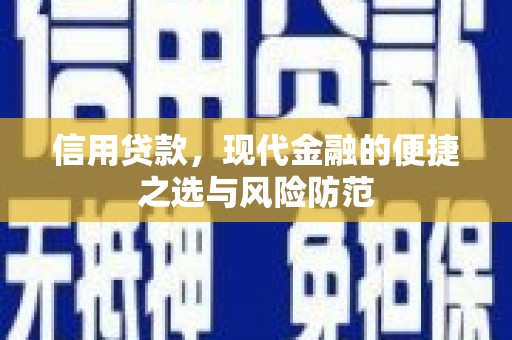 虾峙信用贷款，现代金融的便捷之选与风险防范