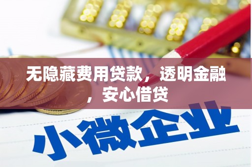 虾峙无隐藏费用贷款，透明金融，安心借贷
