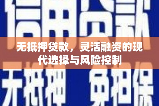虾峙无抵押贷款，灵活融资的现代选择与风险控制