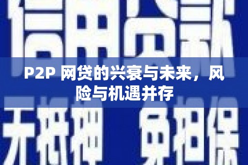 虾峙P2P 网贷的兴衰与未来，风险与机遇并存