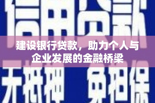 虾峙建设银行贷款，助力个人与企业发展的金融桥梁