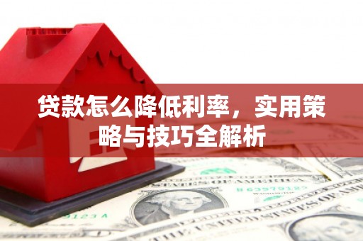 虾峙贷款怎么降低利率，实用策略与技巧全解析