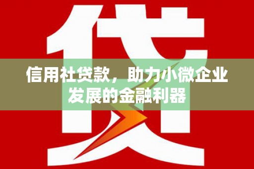 虾峙信用社贷款，助力小微企业发展的金融利器