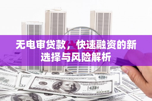 虾峙无电审贷款，快速融资的新选择与风险解析