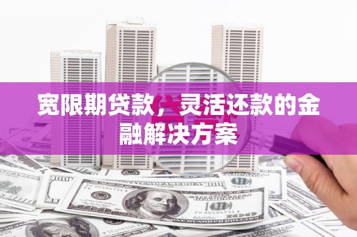 虾峙宽限期贷款，灵活还款的金融解决方案
