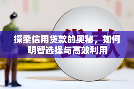 虾峙探索信用贷款的奥秘，如何明智选择与高效利用