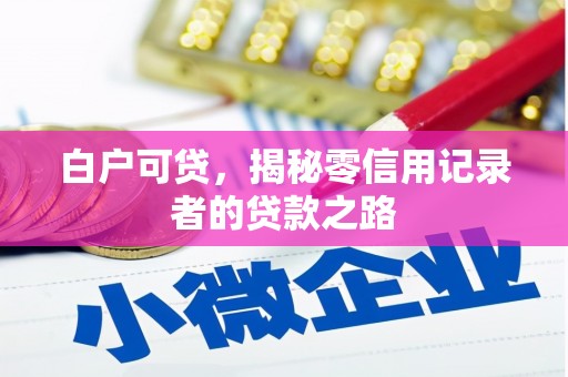 虾峙白户可贷，揭秘零信用记录者的贷款之路