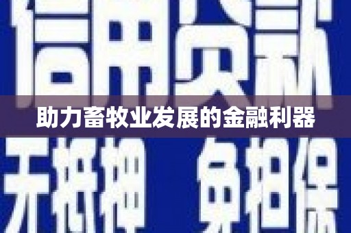虾峙助力畜牧业发展的金融利器
