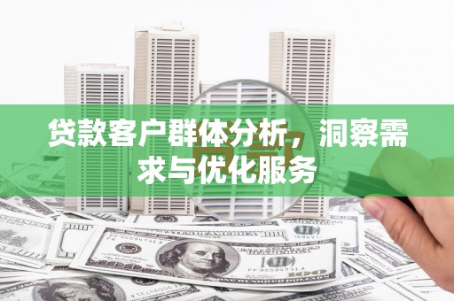 虾峙贷款客户群体分析，洞察需求与优化服务